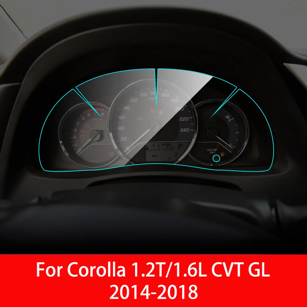 For Corolla GL Автомобильная панель инструментов, Защитная пленка для Toyota Corolla Camry Rav4 C HR Cruiser, интерьерная защитная пленка из ТПУ, автомобильные аксессуары - Название цвета: For Corolla GL