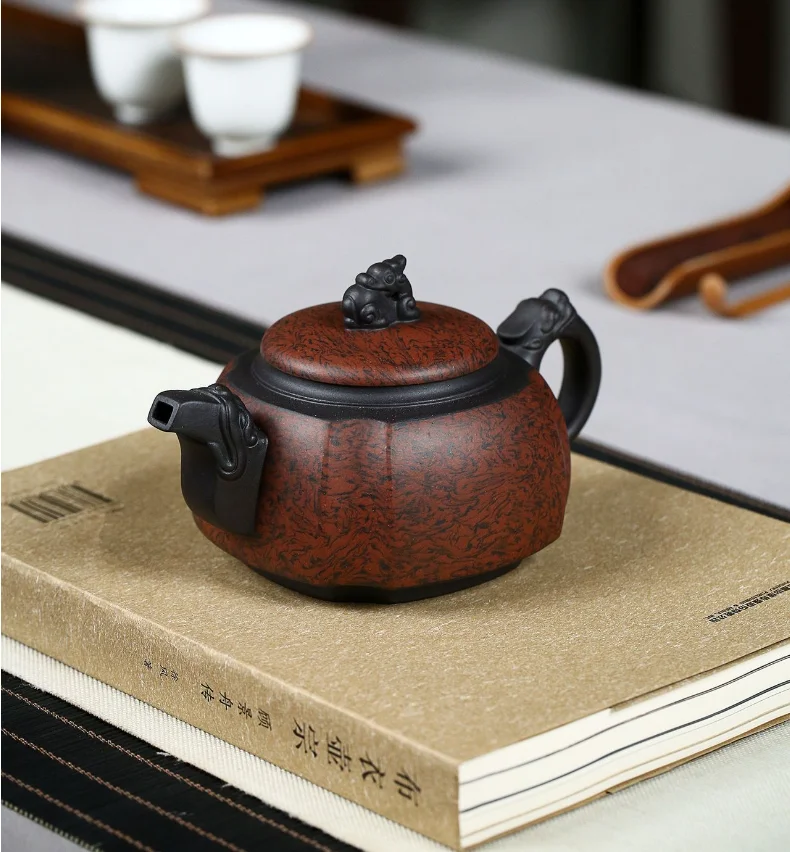 Китайский Si Fang длинный Zun чайник керамический для чая Puer Oolong чайный набор ручной