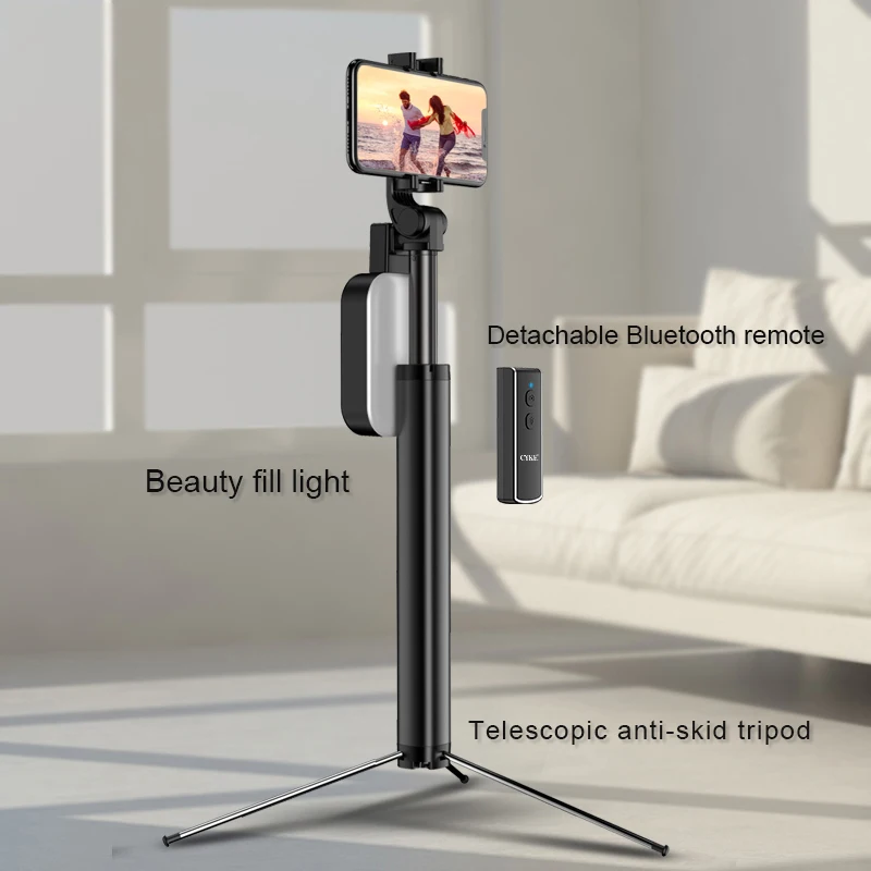 MAMEN Bluetooth селфи палка штатив портативный ручной с заполняющим кольцом света