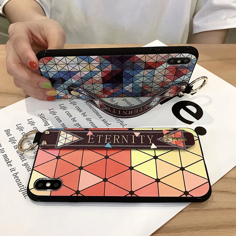 Мягкий чехол с ремешком для телефона Vivo Y15 Y17 Y66 Y65 Y67 Y71 Y75 Y79 Y81 Y83 Y85 Y91i Y93 Y95 Y97 V5S V7 V9