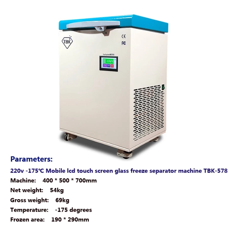 

Professional TBK-578 Frozen Separator Freezing Machine For Phone LCD Touch Screen Separating minus 170 degree
