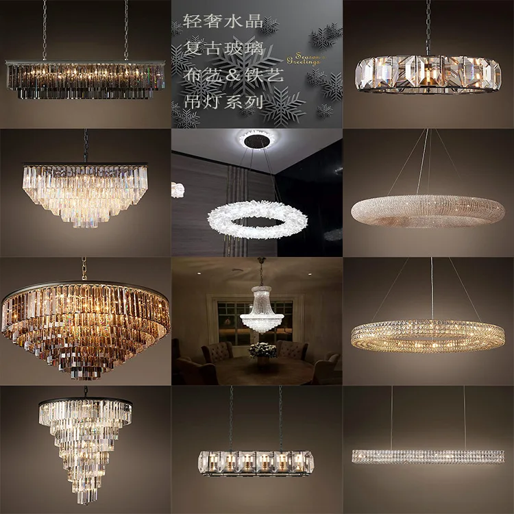 安い アメリカスパイラルクリスタルクリエイティブリビングルームレストランホテルクラブヴィラライト高級アートアンバー灰透明シャンデリア