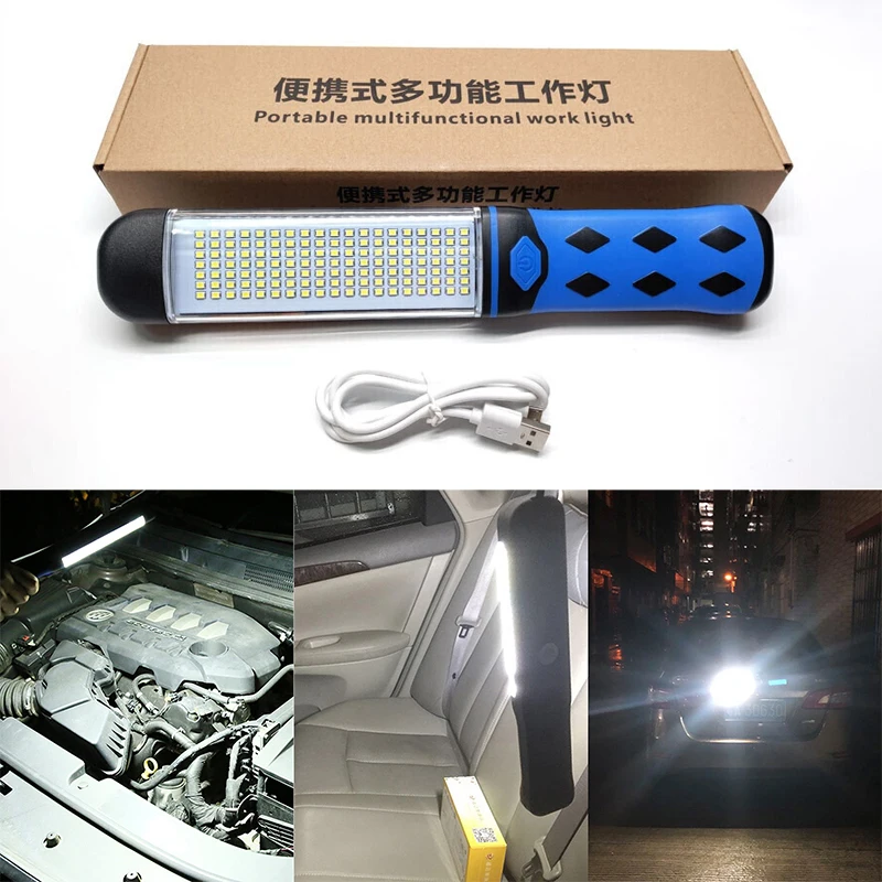 

Powerful Flashlight LED Work Light With Magnet USB Rechargeable Car Emergency Light Portable Outdoor Camping Lamp Power Bank
