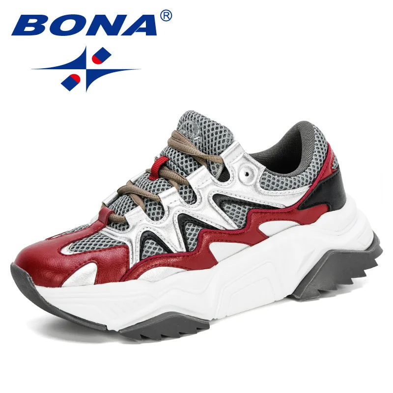 Кроссовки BONA женские на платформе Повседневная модная обувь для отдыха