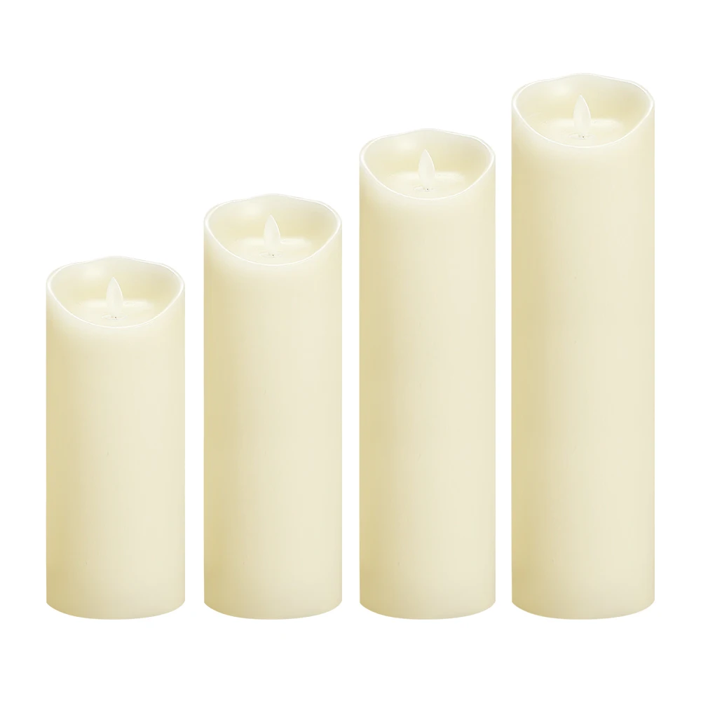 Беспламенная Светодиодная свеча яркая Мерцающая лампа работающая от батарейки