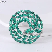 donia jewelry fashion glass geometric circle brooch luxury exquisite fashion elegant temperament coat scarf pin jewelry