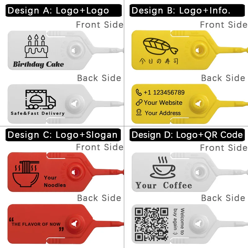 100 шт. одноразовые пластиковые стяжки для упаковки быстрого питания 230 мм/9 1