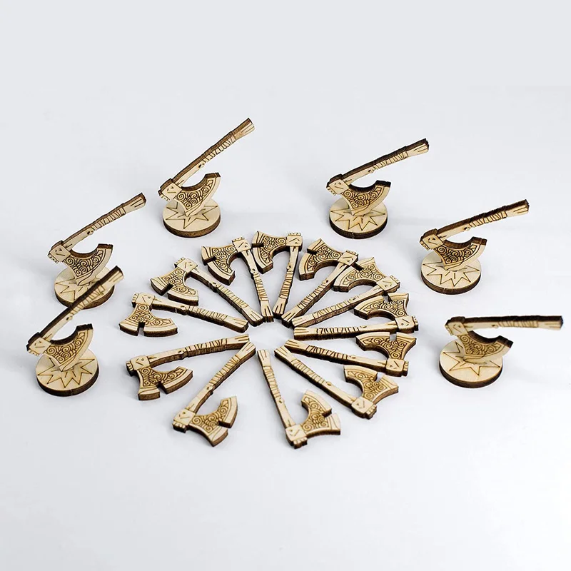 Набор деревянных маркеров Hatchet из 18 обновленных аксессуаров для gloomhavin Jaws of the Lion