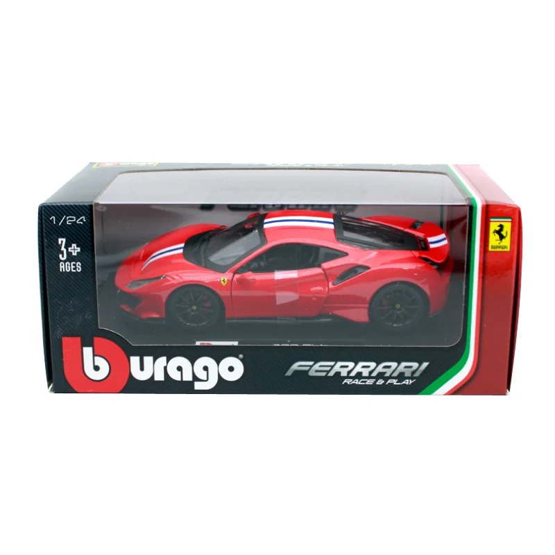 Bburago 1/24 масштаб 1:24 Ferrari 488 Plsta гоночный спортивный автомобиль литый под давлением