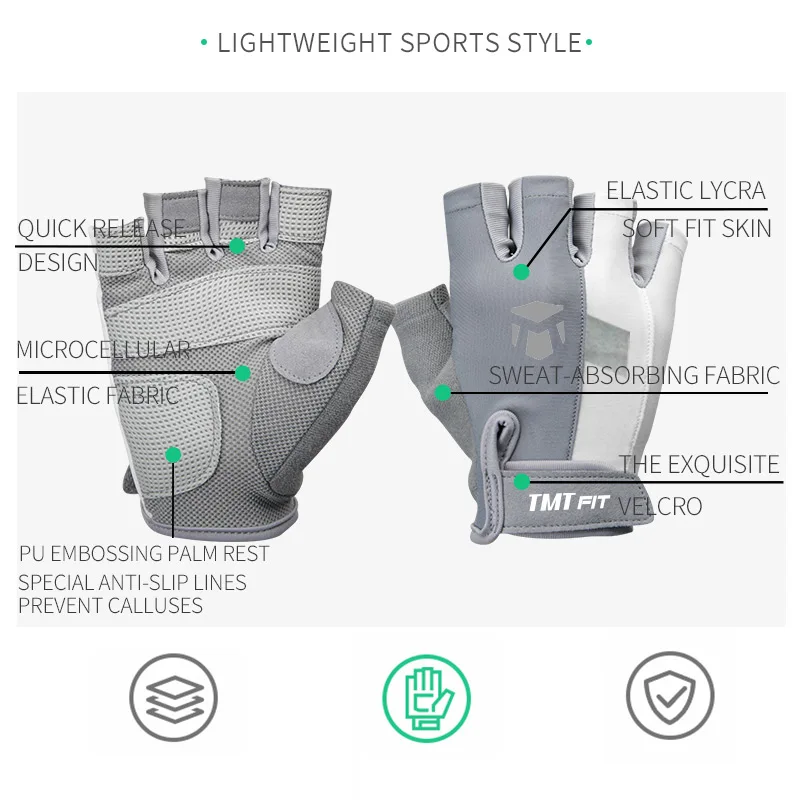 TMT женские перчатки для тренажерного зала бодибилдинга спорта фитнеса гантелей