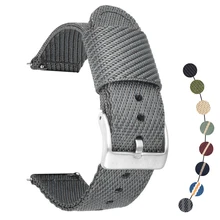 BEAFIRY New Nylon Watch Band 18mm 20mm 22mm 24mm Quick Release Watch Straps Watchbands Sports for huawei samsung Black Blue Grey