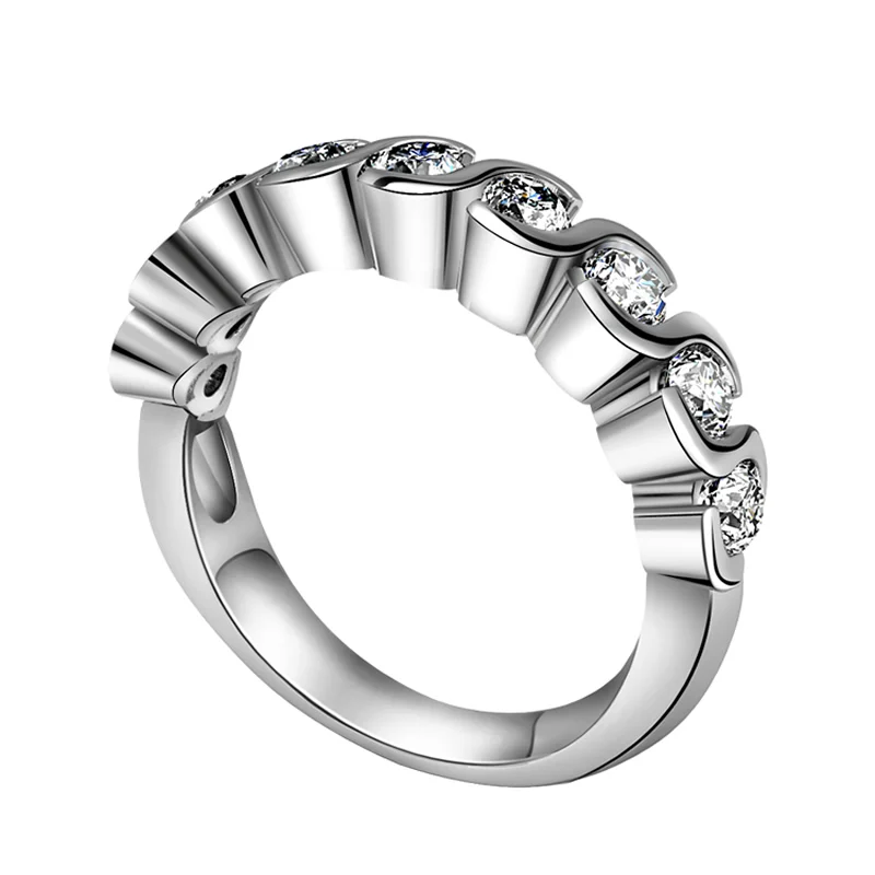 Кольцо из серебра 925 пробы со стрелами для сверления в ряде обручальные кольца с