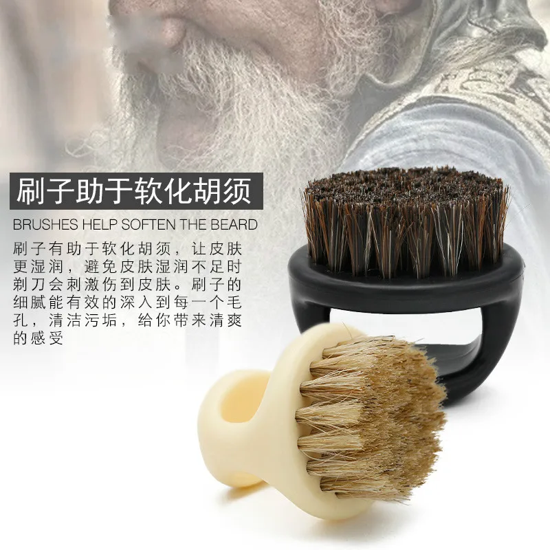 Мужская щетка для бритья в форме кольца пластиковая портативная парикмахера