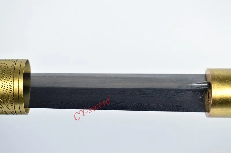 

CHENGYING HANDMADE FOLDED STEEL BLADE NINJA SWORD EBONY WOODEN SHEATH & HANDLE