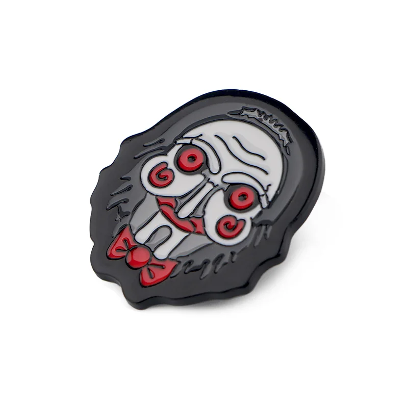 P3997 Dongmanli фильм ювелирные изделия пилы маска марионетки металлическая Глянцевая шпильки и броши крутой Нагрудный значок подарки
