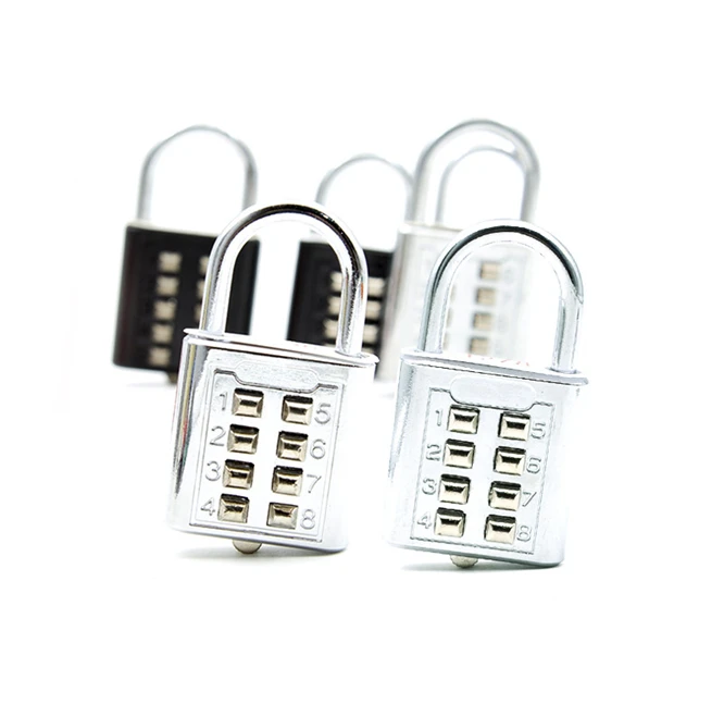 

10PCS 8 Dial Digit Blind Key Combination Lock Password Code Lock Padlock Drawer Gym Cabinet Luggage Padlock Fixed Password