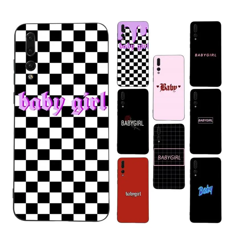 

BABY Babe babygirl honey line Text art Phone Case Soft Silicone Case For Huaweip30lite p30 20pro p40lite P30 Capa