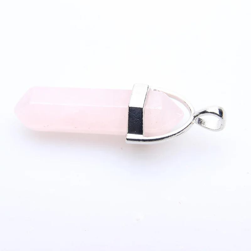 1 шт. подвеска с минеральным кристаллом Розовый Крест минеральный кристалл