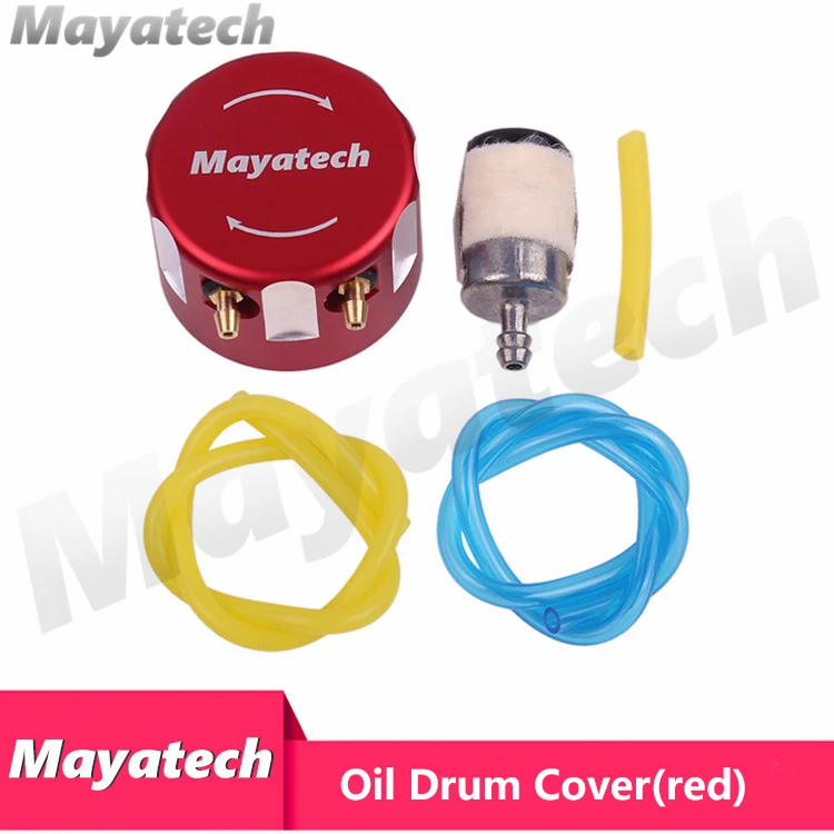 Mayatech CNC алюминиевый сплав масленка Крышка бензобака Крышка Масляного барабана крышка оболочки верхний переходник фильтр для RC самолета фиксированное крыло - Цвет: red tank cover