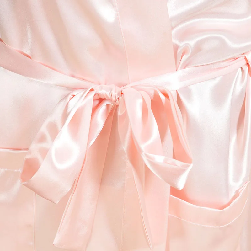 Халат-кимоно Женский Шелковый атласный с цветочным принтом | Женская одежда