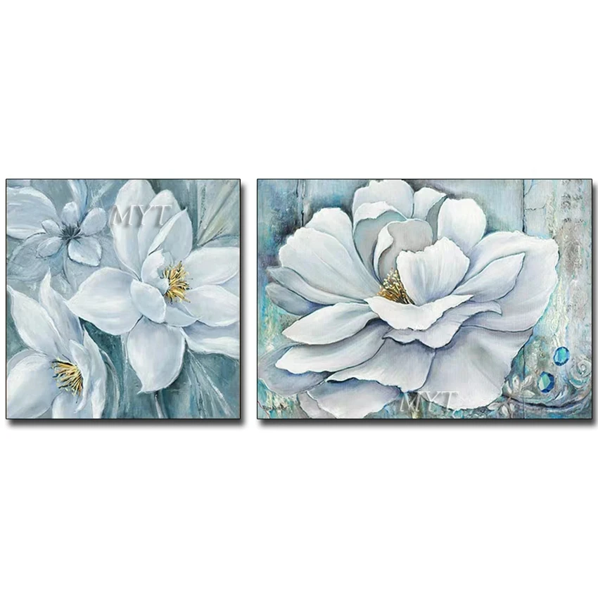 Картина маслом на холсте абстрактный дизайн цветов современное настенное