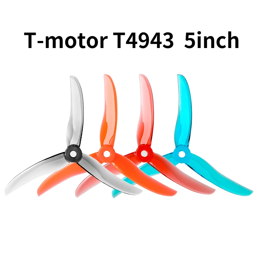 20 пар T-motor T4943 4943 5-дюймовый пропеллер с тремя лопастями совместимый POPO для FPV
