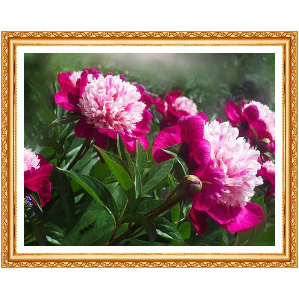 Цветок пиона вышивка бисером Вышивание Diy алмазная живопись Набор для вышивания