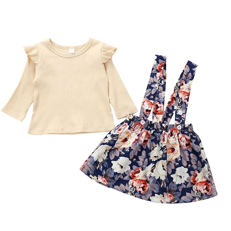 Комплект одежды для девочек Демисезонный детей цвета хаки с длинным рукавом