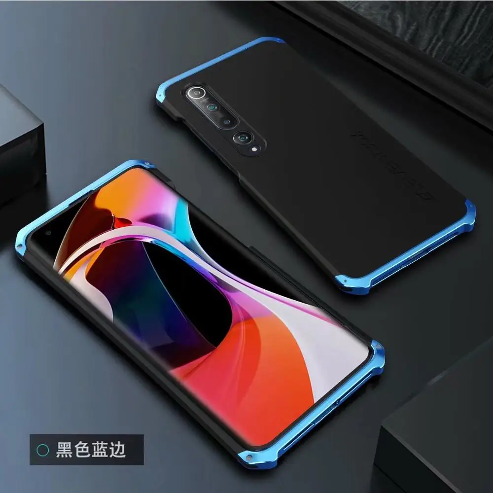 Армированный чехол для Xiaomi MI10 Pro металлический алюминиевый + Гибридный ПК