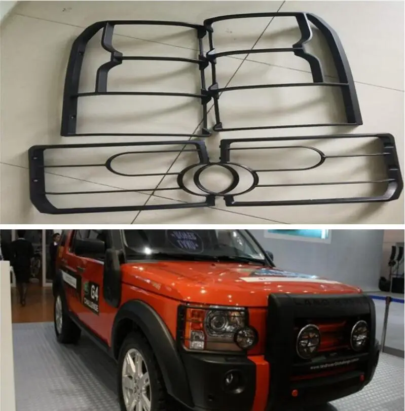 

High Quality ABS Front Headlight + Rear Tail Light Trim Cover For Land Rover Discovery 3 LR3 2004 2005 2006 2007 2008 2009
