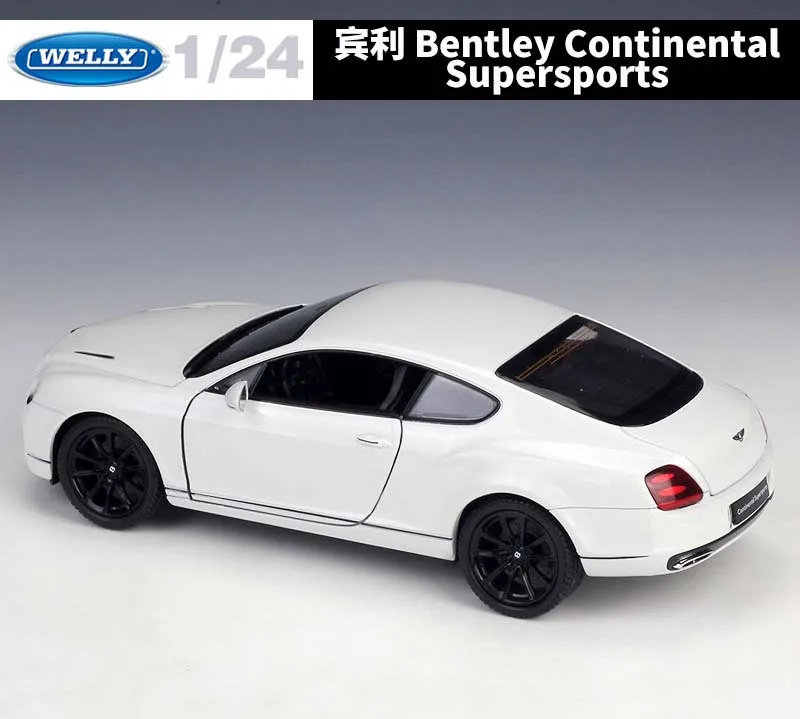 WELLY литая в масштабе 1:24 машинка Классическая Bentley Continental Supersports металлическая