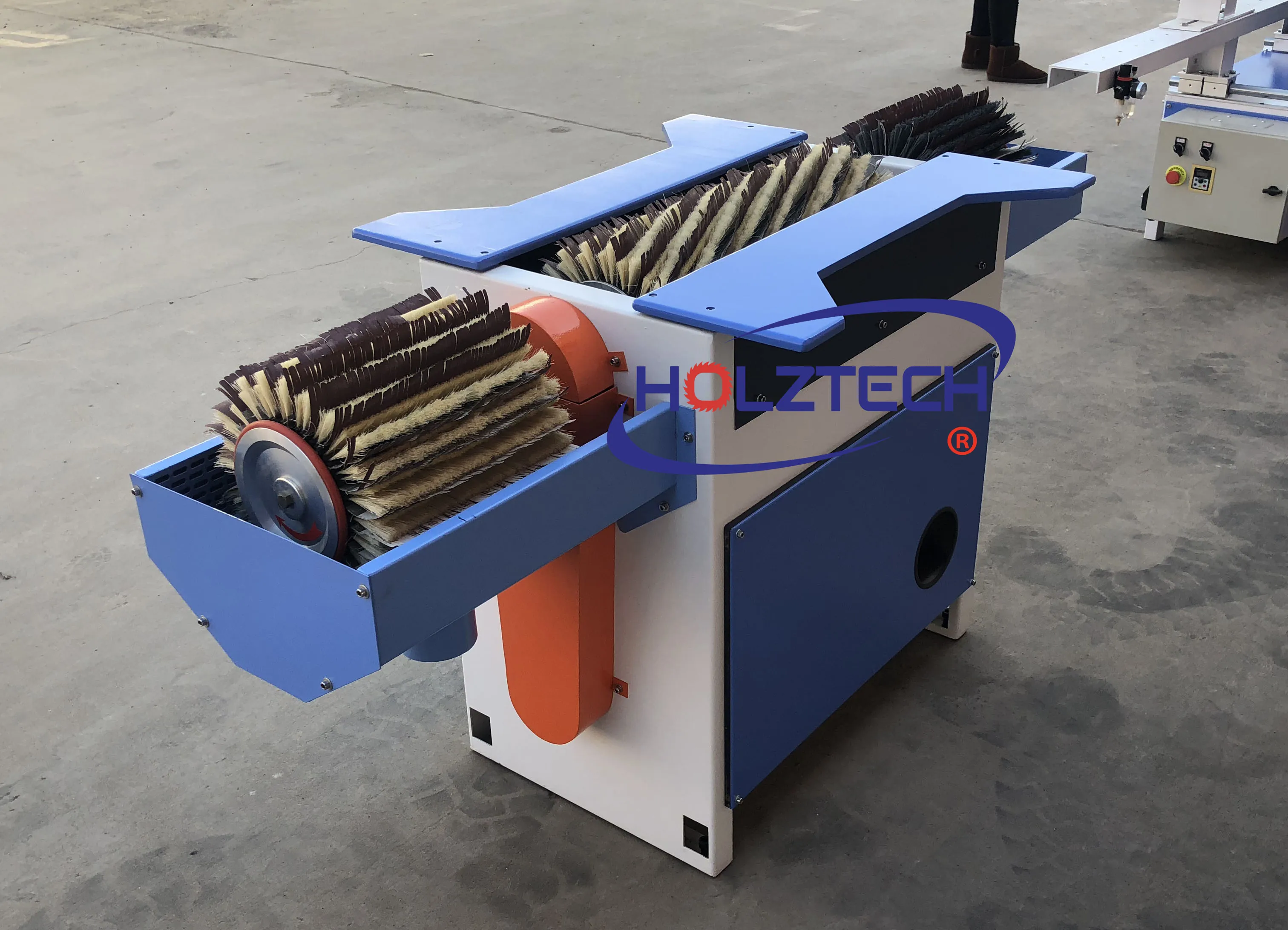 Горизонтальная ручная щетка шлифовальная машина барабанная полировальная три