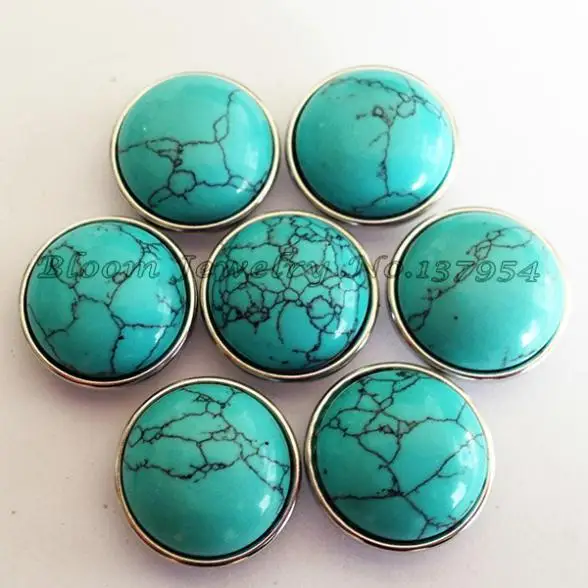 

T008 Turquoise stone snaps Hot sale snap for bracelet OEM, ODM