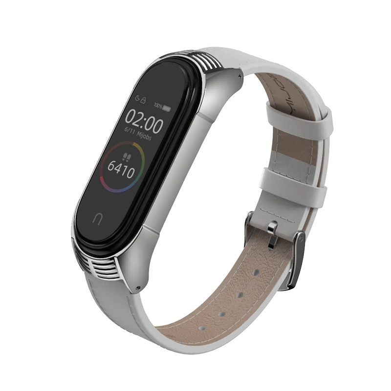 Браслет Mijobs из натуральной кожи для Xiaomi Mi Band 4 ремешок Correa Miband 3 в стиле TF