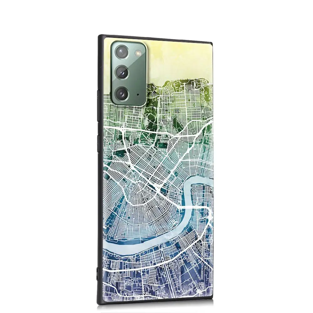 

Travel Country Sketch Exclusive City Map Phone Accessories Cover for Samsung Galaxy Note 20 Ultra 10 Lite 9 8 Plus Luxury Case