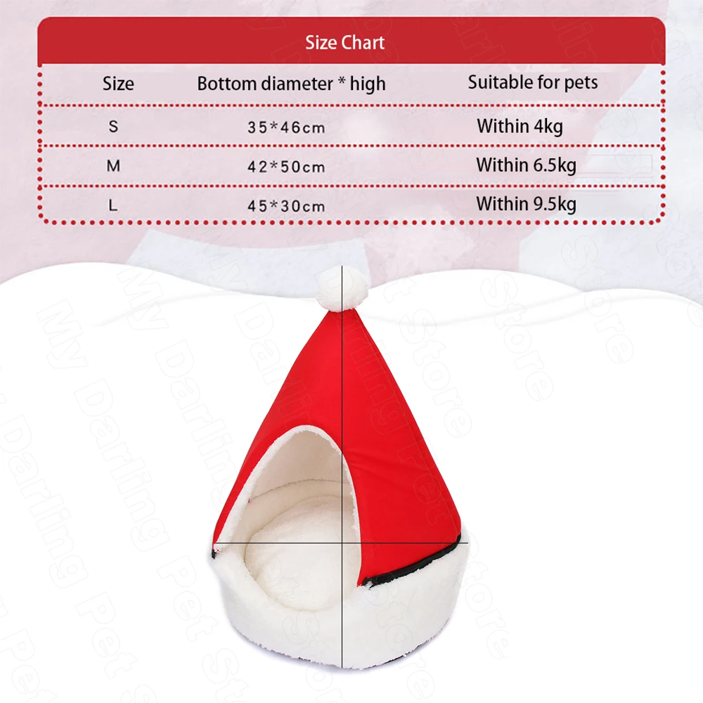 2020 принтом в виде рождественского кота кровать домик для кошек kitty зимние