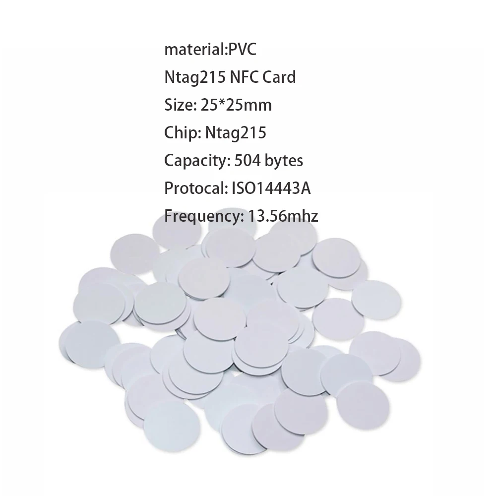 100/50 шт. NFC Ntag215 бирка для монет Ключ 13 56 МГц NTAG 215 универсальная RFID сверхлегкие