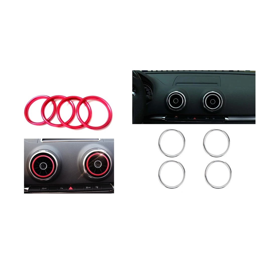 8x вентиляционное отверстие кондиционера кольца Крышка Накладка для Audi A3 простая