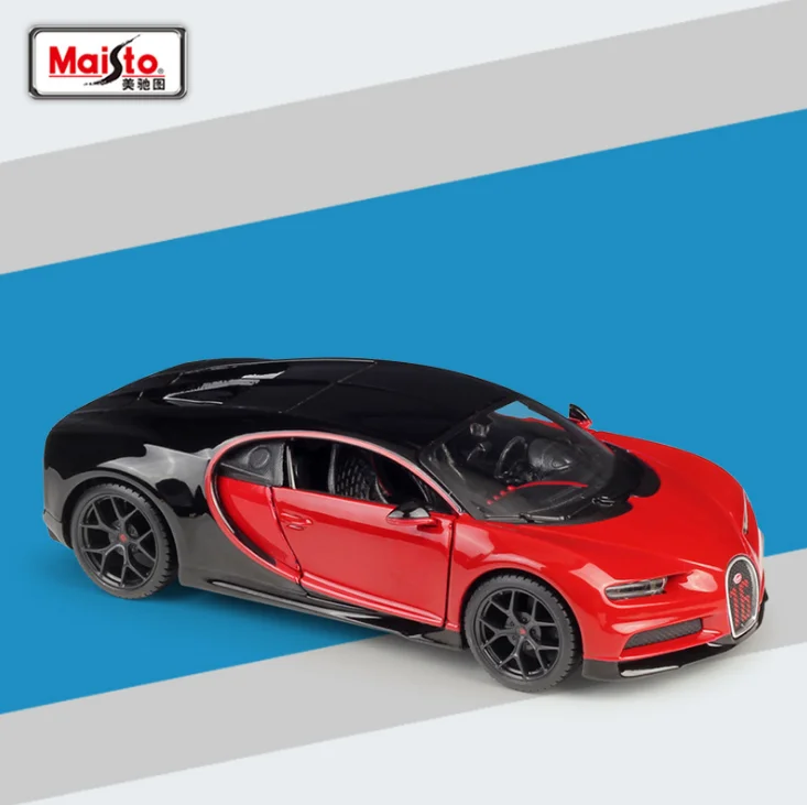 Высококачественная модель автомобиля Maisto из сплава Bugatti Chiron в масштабе 1:24