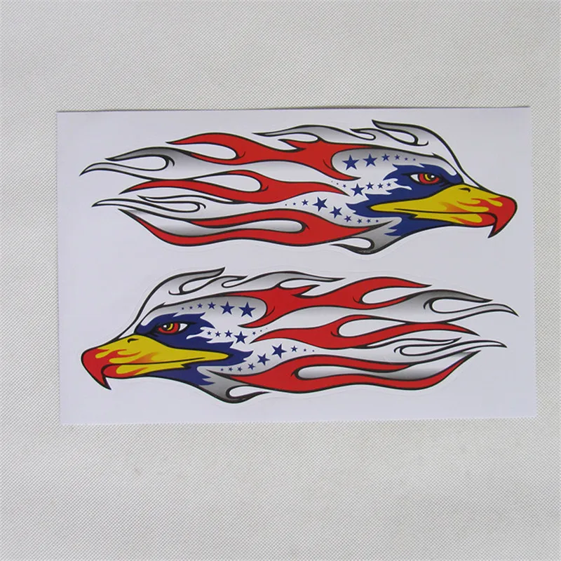 4 Styles Colour Sticker Automobile Body Printing Eagle Decal Cover Scratch Paint US FLAG EAGLE FLAME | Автомобили и мотоциклы