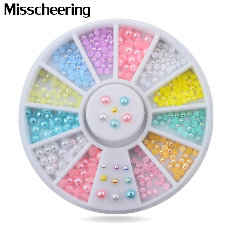 Горячая Распродажа 12 цветов разные размеры наклейки Типсы украшение колесо