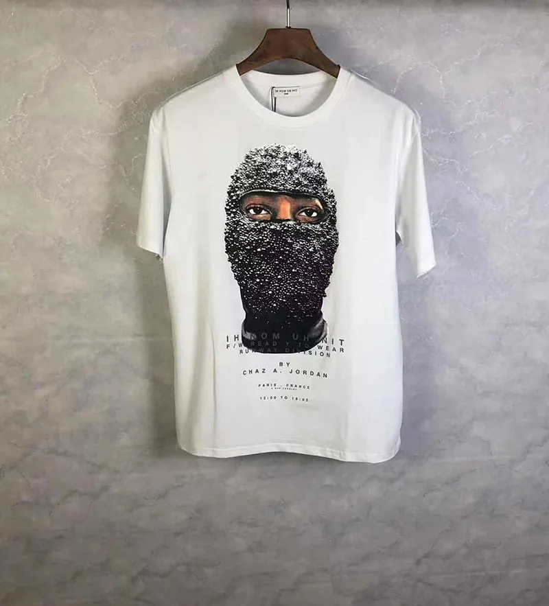 

2021 T-shirts Summer Style Men Women Pearl Mask Printed ih nom uh nit Top Tees