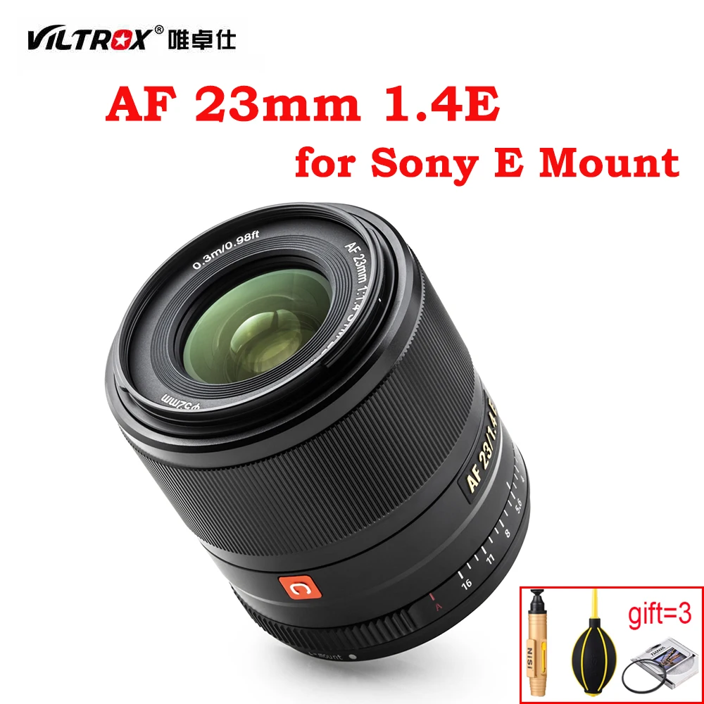 

VILTROX 23 мм f1.4 объектив с автофокусом E-mount APS-C компактный объектив с большой диафрагмой для камеры Sony A7 A9 A7R A7S A6000 A6300 A6600