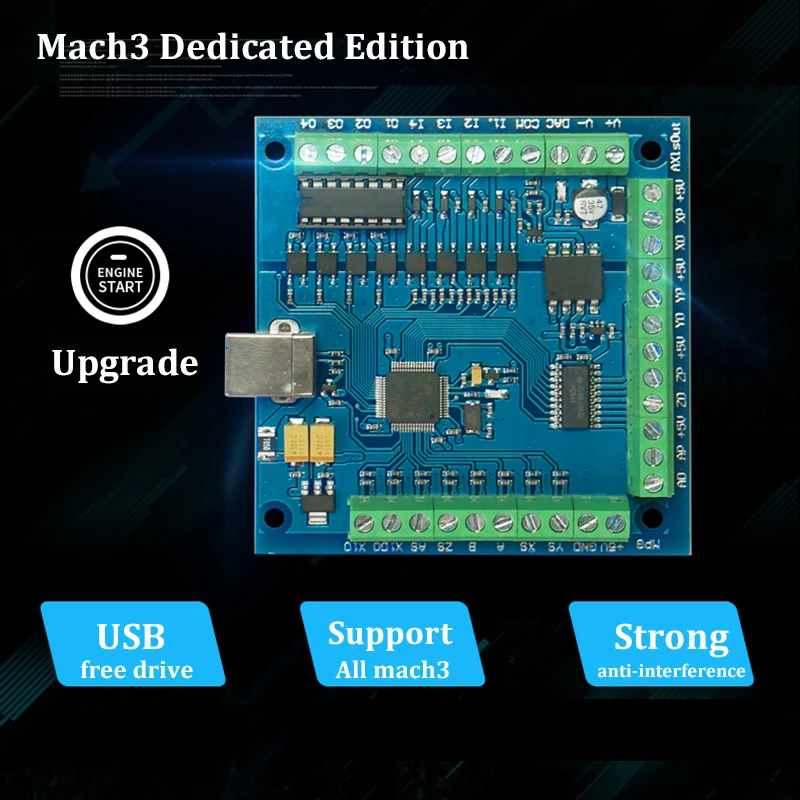 Maxgeek MACH3 4 Axis USB CNC Control ler Card Гладкий Степпер Motion Mach3 плата управления для гравировки