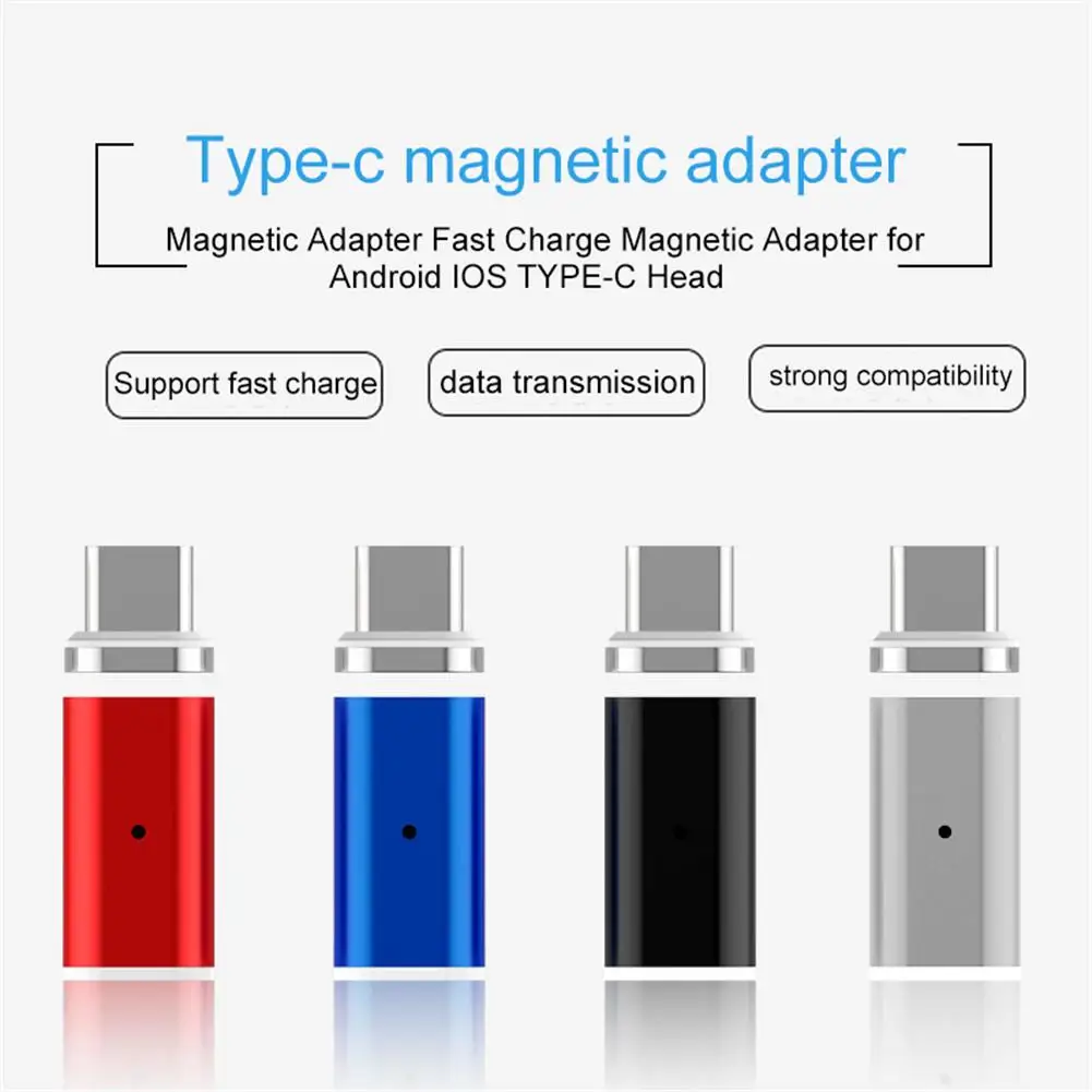 Магнитный адаптер QC3.0 Быстрая зарядка для Android/IOS TYPE-C головка IPhone X XS XR IPad Air