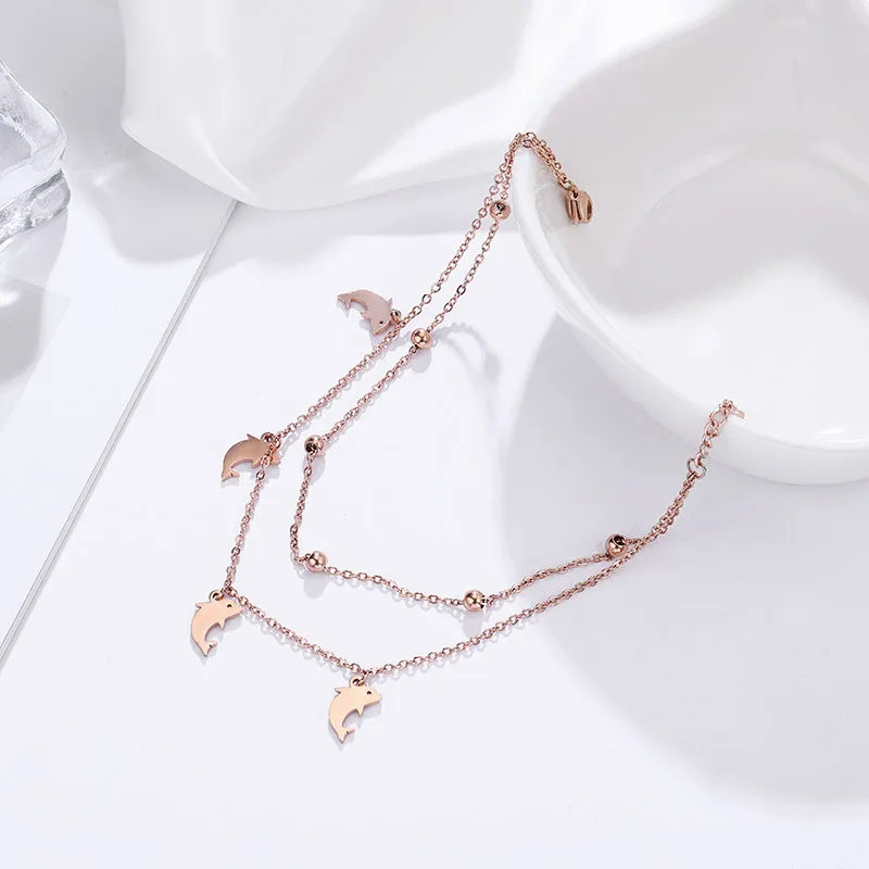 Ювелирные изделия для женщин браслеты на ногу из нержавеющей стали золотого