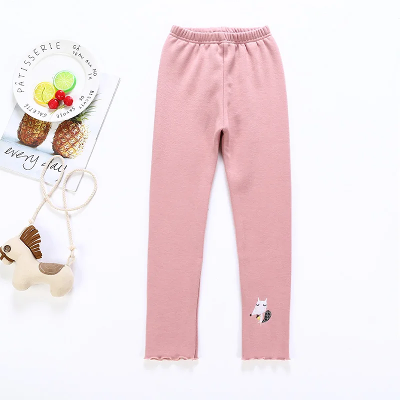 HL-Warm-Pink Новинка, Леггинсы для девочки Детские getry брюки на теплую весну брюки, леггинсы для девочек, для детей Одежда для детей 2-9 лет - Цвет: HL-Warm-Pink