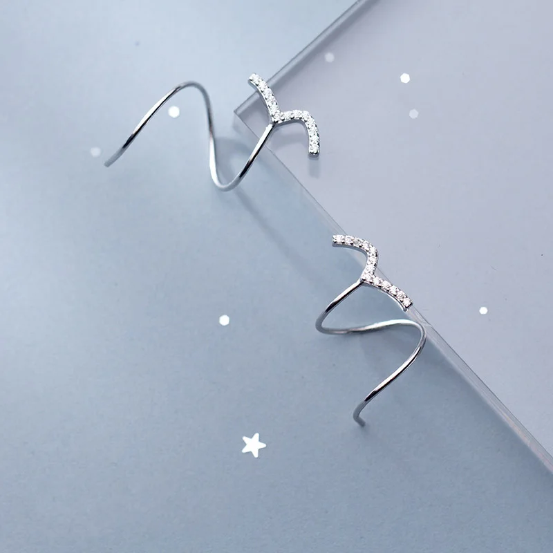 Trustdavis 100% Стерлинговое Серебро 925 пробы женские ювелирные изделия CZ камни ушные