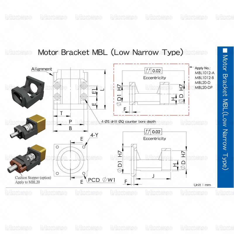 SYK Premium кронштейн двигателя корпус шарового винта MBL20 для шагового серводвигателя