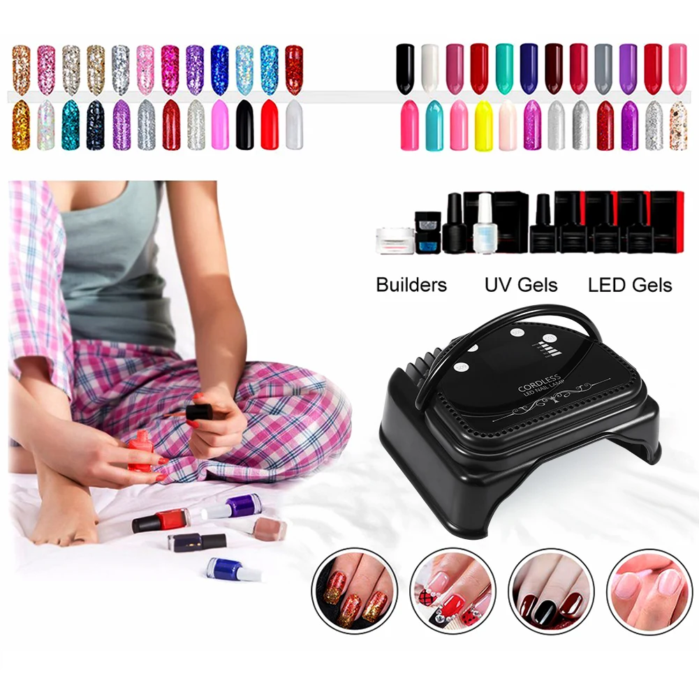 

64W UV LED Lamp Nail Dryer For Nails Drying Manicure Lamp for Curing UV Gel Varnish Nail Tools With Sensor LCD Display
